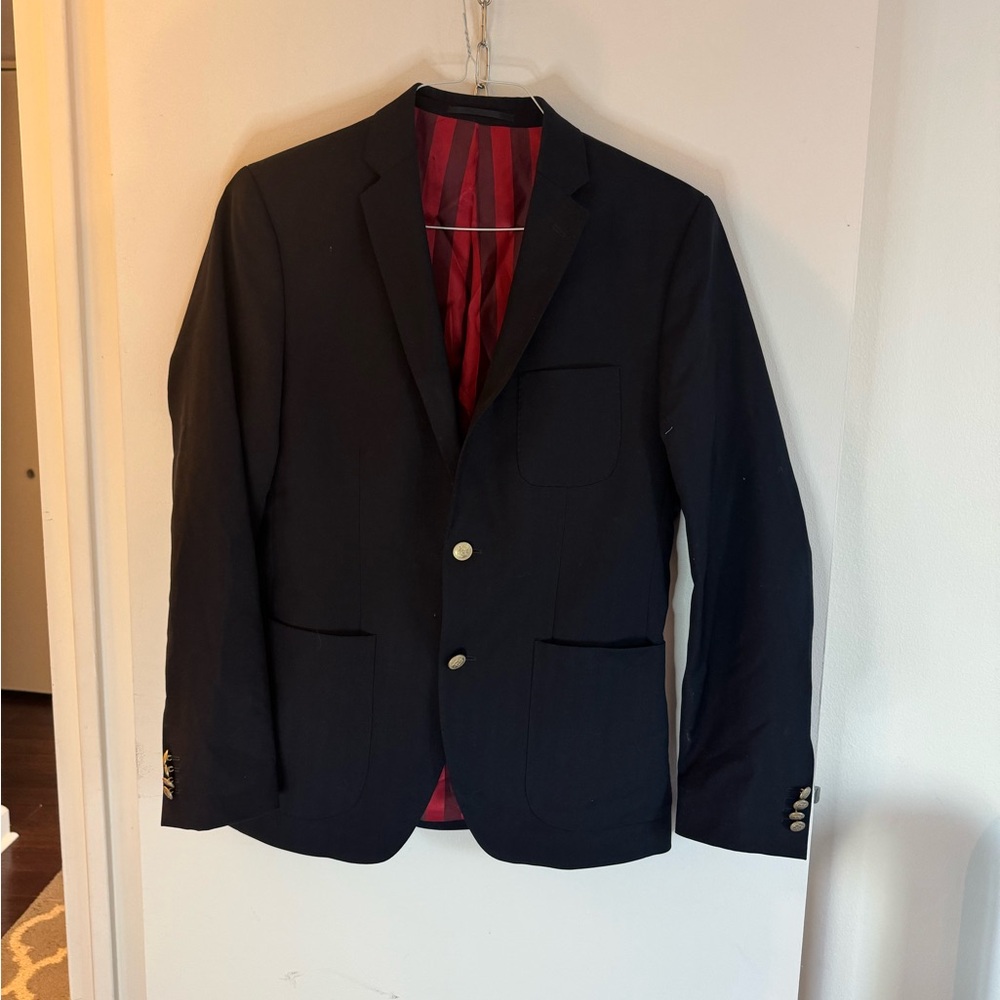 H&M Tollegno 1900 Men's Black Blazer Size 40R